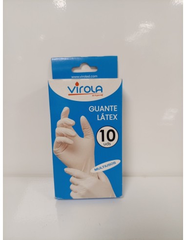 GUANTES DE LÁTEX  TALLA G (caja 10 unidades) VIROLA